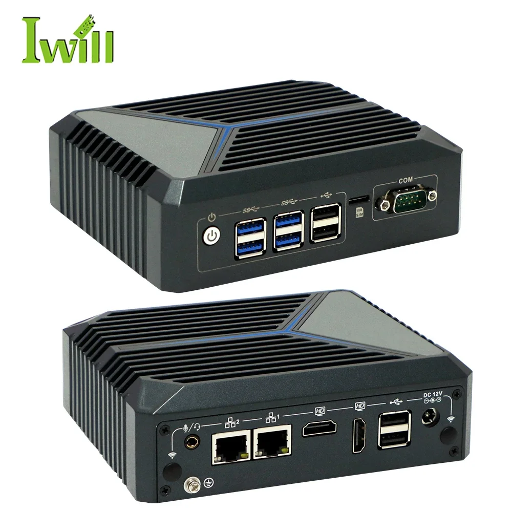 New Trend In-tel Ce-leron J6412 Mini Pc 2 Lan 12th Gen 32GB Ram Dd4 Barebone System With Wifi Or 4g