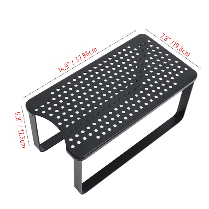 1PCS Water Filter Dispenser Stand for Brita Filter Kitchen Cabinet Countertop Rectangular Metal Drink Beverage Holder Black