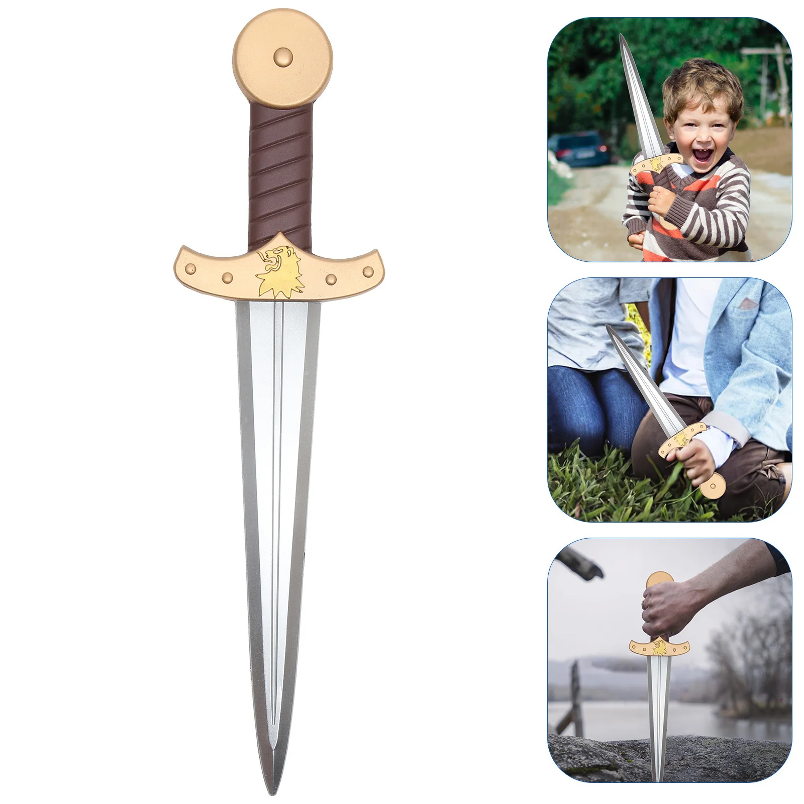 Interactive Knight Sword Prop Exquisite Design Simulated Sword for Cosplay Supplies Halloween Party Decoration Use