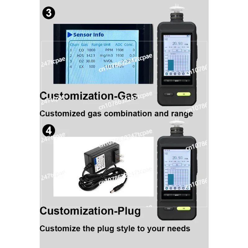 2023 NEW SKZ1050E-O2 alarming device gas measurement unit emission tester exhaust O2 gas analyzer