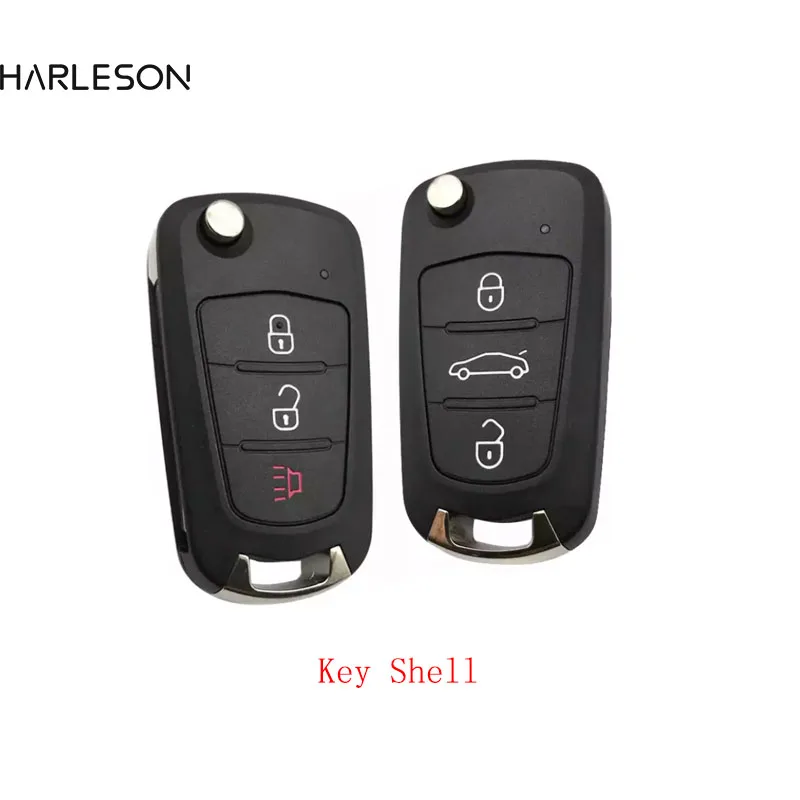 New 3 Buttons Flip Car Remote Blank Key Shell For GREAT WALL WINGLE STEED 5 6 HAVAL HOVER H5 Folding Key Cover Uncut Blade