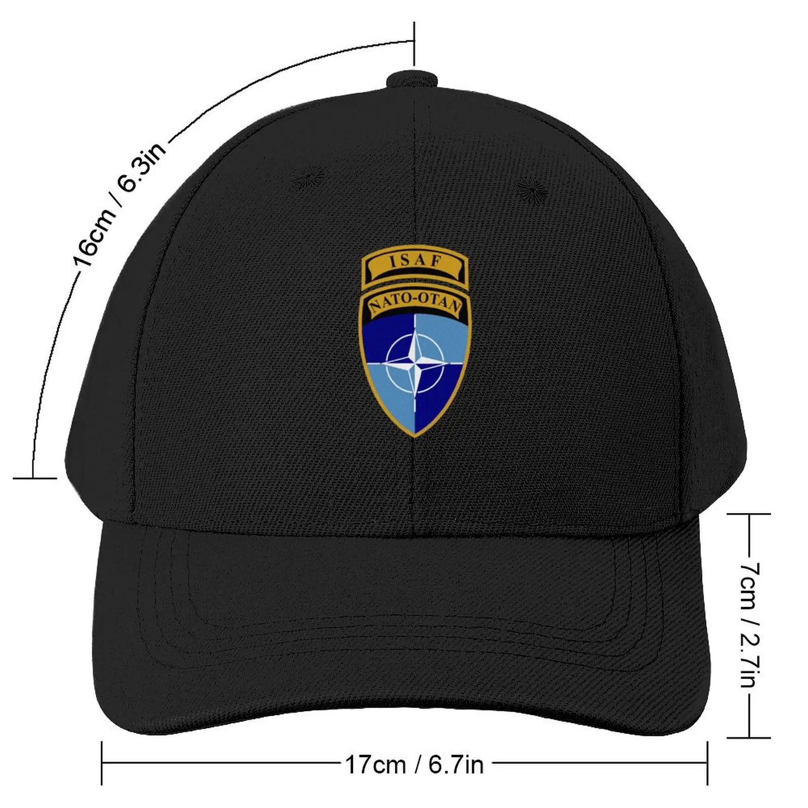 International Security Assistance Force (ISAF) NATO-OTAN Baseball Cap Luxury Cap Women Caps Men's