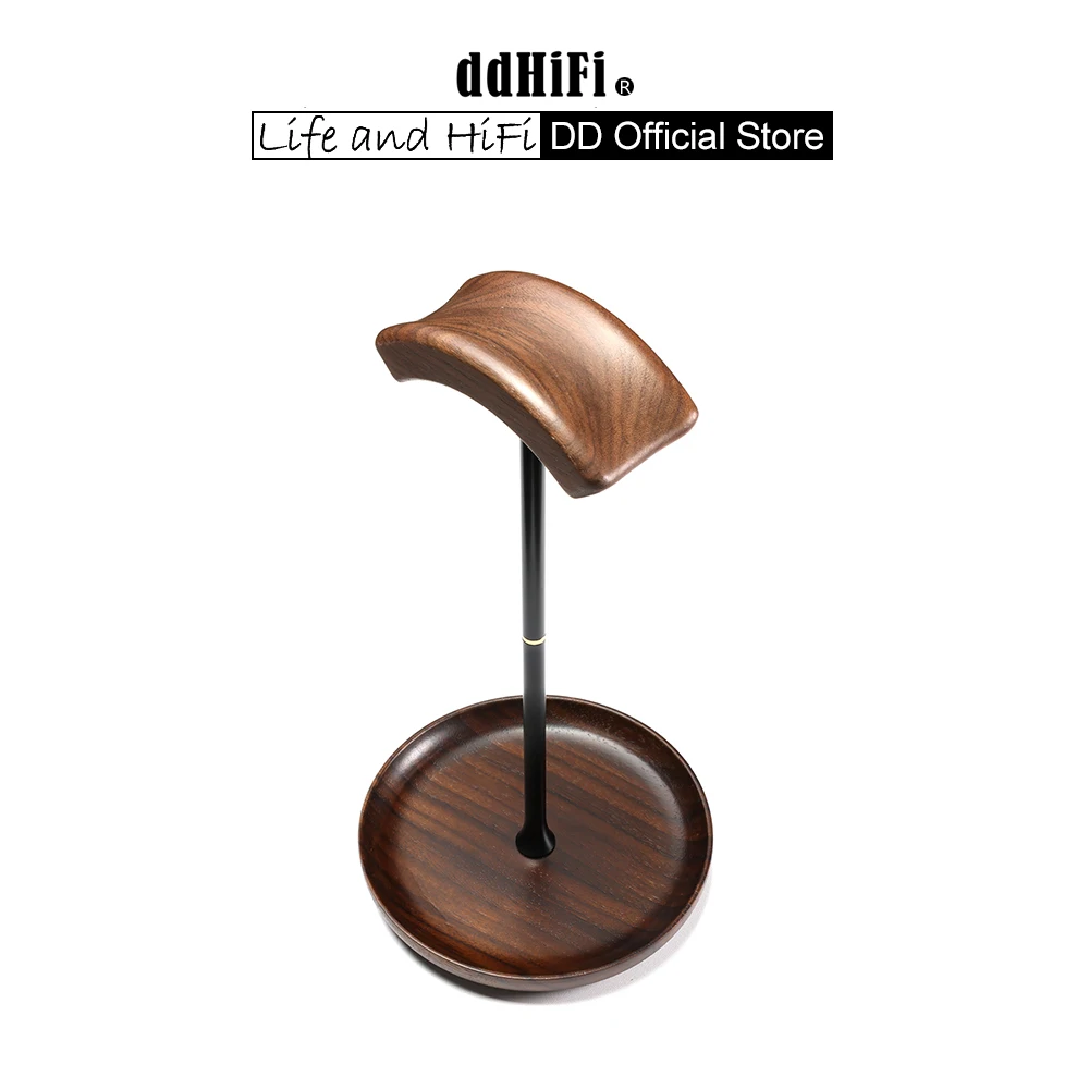 Image of DD ddHiFi HS270W Abnehmbarer Kopfhörerständer aus Holz mit 270 mm effektiver Höhe und großer Basis, erhältlich in Walnuss/Buche