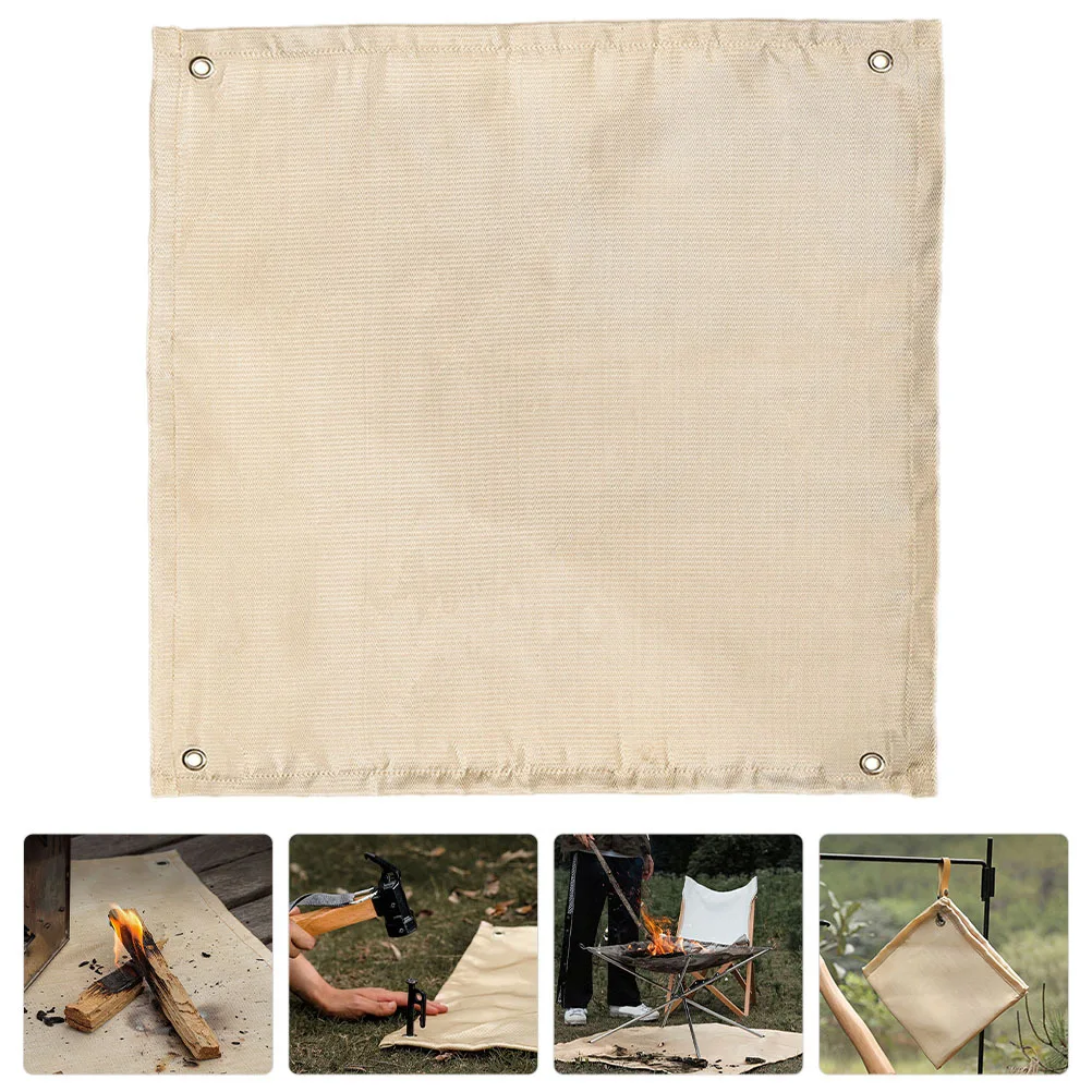 بطانية مقاومة للحريق للتخييم، حصيرة مقاومة للحريق من الألياف الزجاجية، مقاومة للحرارة، محمولة، حماية للشواية الخارجية لعشب أرضية السفينة #1