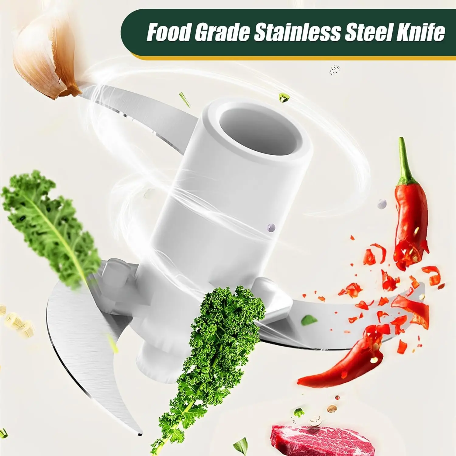 Electric Garlic Mincer 350ml Meat Grinder USB Rechargeable Vegetable Onion Chopper Small Electric Food Processor