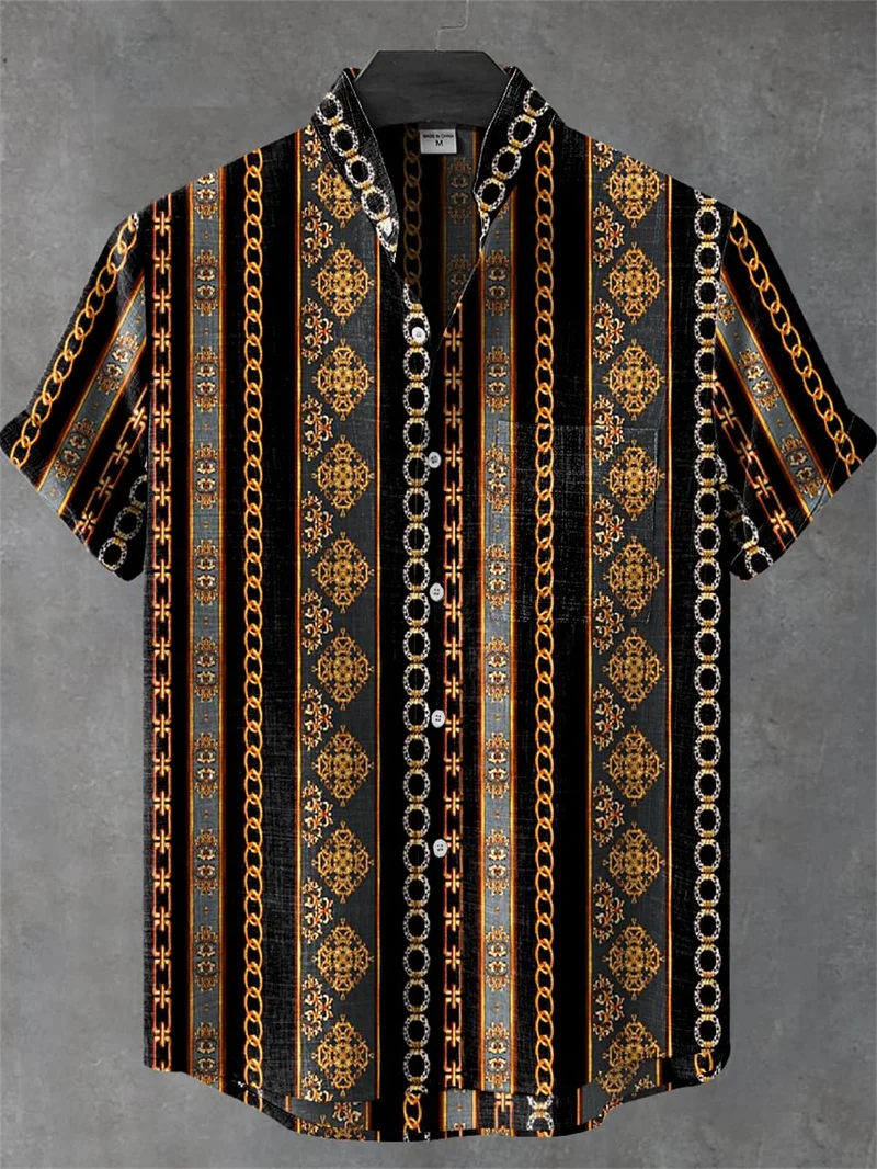 3D การพิมพ์ Sea Wave ผ้าลินิน 80% ชายเสื้อแขนสั้นเสื้อแฟชั่นสบายๆ Harajuku Street เสื้อผ้าวันหยุดเสื้อฤดูร้อน