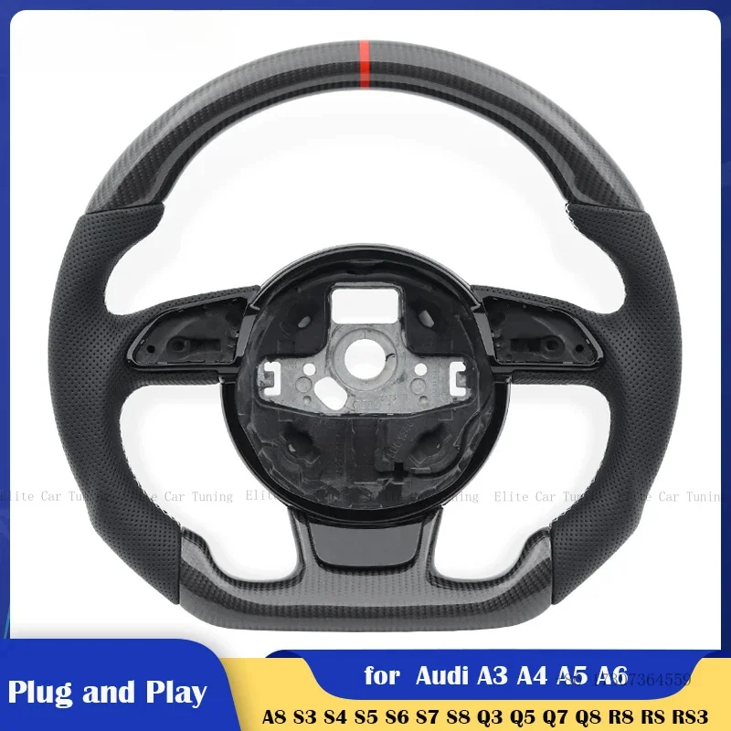 

TOP Carbon Car Steering Wheel for Audi A3 A4 A5 A6 A7 A8 S3 S4 S5 S6 S7 S8 Q3 Q5 Q7 Q8 SQ7 SQ8 RSQ7 RSQ8 RS3 RS4 Auto Parts