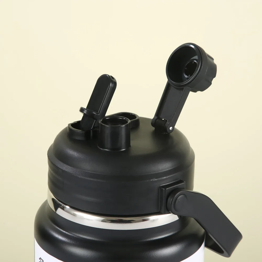 Stainless Steel Insulated Water Bottle 1.5/2/2.5L Large Capacity Sport Thermal Cup Fall-resistant with Straw Vacuum Flask view 5