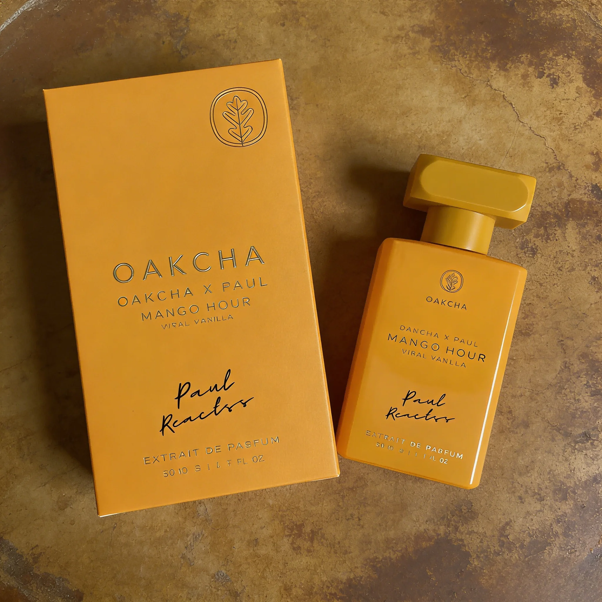 Perfume OAKCHA Série Mango Hour Viral Vanilla para Homens e Mulheres 1.7 fl oz (50ml) Extrait de Parfum – Fragrância Doce Tropical de Manga e Baunilha de Longa Duração para Uso Diário e Presente