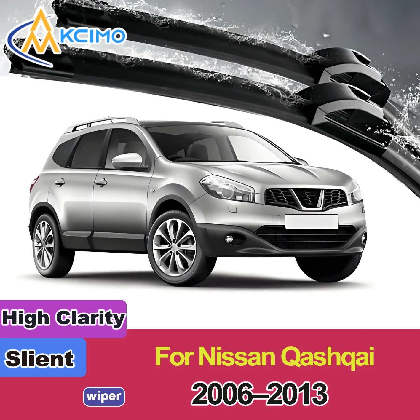 

2PCS New Front Windshield Wiper Blade for Nissan Qashqai J10 2006-2013 Nissan Dualis (Japan and Australia) Front Windshield