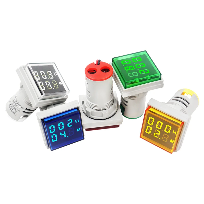 industrial LED Digital Display Square HOURS Indicator Timer 0-999H AC220-380V AD101-22HRS