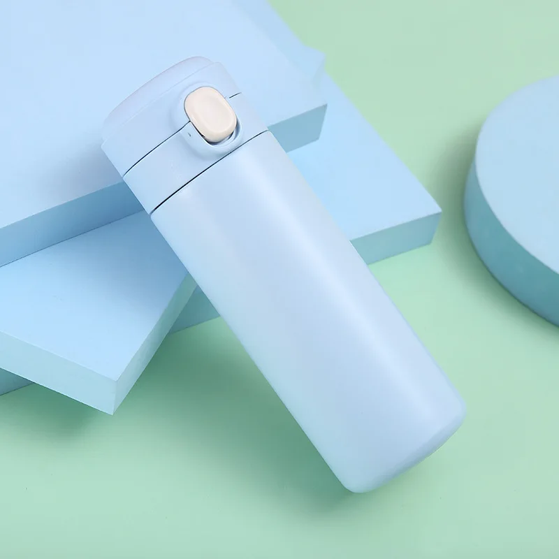 Stainless Steel Bouncing Thermos Cup For Male Female Students 'Leakage-Proof Thermos Bottle Outdoor Sports Office Thermos Cup