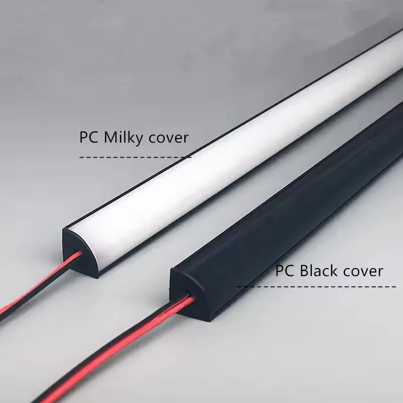 LED-Schwarzprofil aus Aluminium, superhelle LED-Leiste, 36 LEDs, DC12 V, 50 cm starre Streifen, für den Innenbereich, Haus, Decke, Wand, Ecke, LED-Streifen