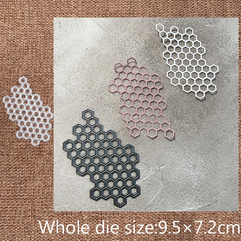 New Design Craft Metal stencil mold Cutting Dies mesh honeycomb label tags scrapbook die cuts Album Paper Card Craft Embossing