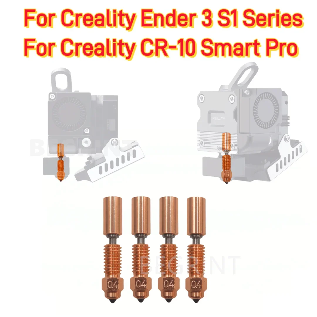 

For Creality Sprite Extruder Pro kit Quick-Swap Nozzle Copper Titanium for Ender-3 S1 Series CR-10 Smart Pro