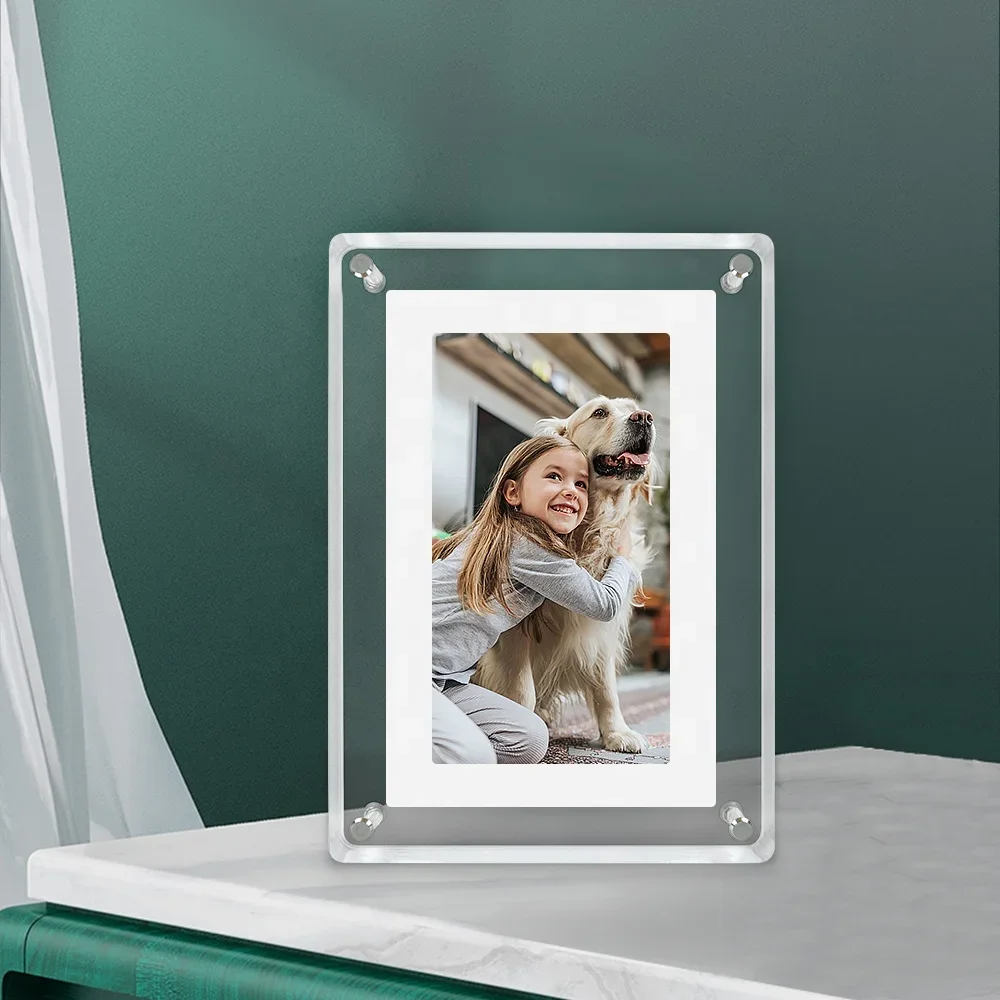 Wholesale Dropship 7 Inch Art Acrylic Video Object Transparent Monitor LCD Digital Photo Frame