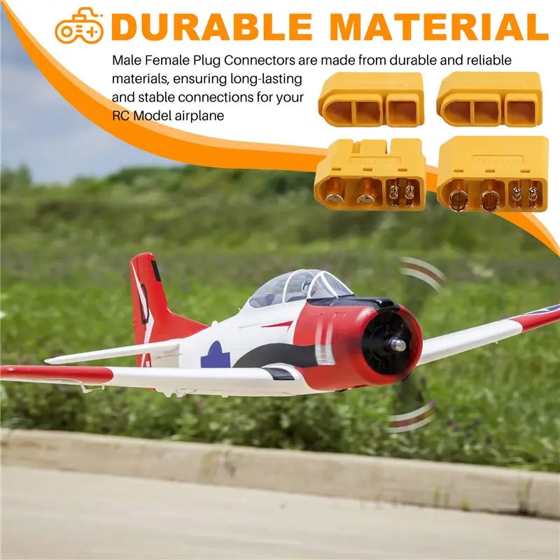 5Pair XT60 (2+4) Male Female Plug Connector With Signal Pin And Sheath Solder Wire Accessories For RC Model Airplane-A31R