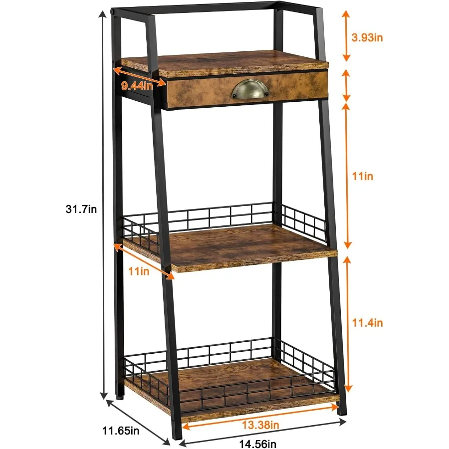 رف من 3 طبقات مع أدراج قماشية، رف تخزين متعدد الوظائف للحمام وغرفة النوم ومنظم الخزانة #2