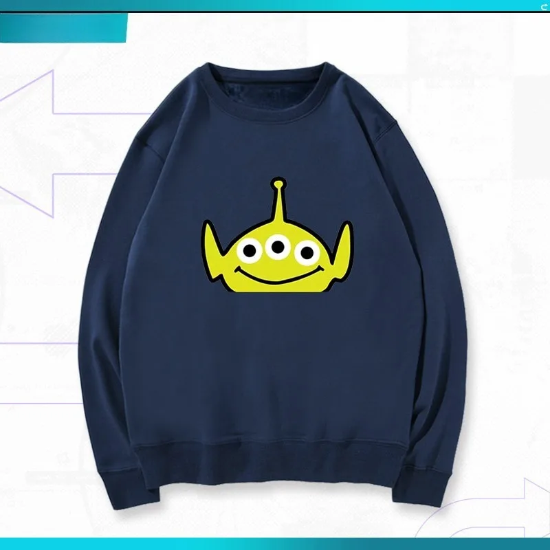 Toy Story Woody Buzz Lightyear Vari stili stampati Felpa con cappuccio girocollo in cotone Top versatile da donna