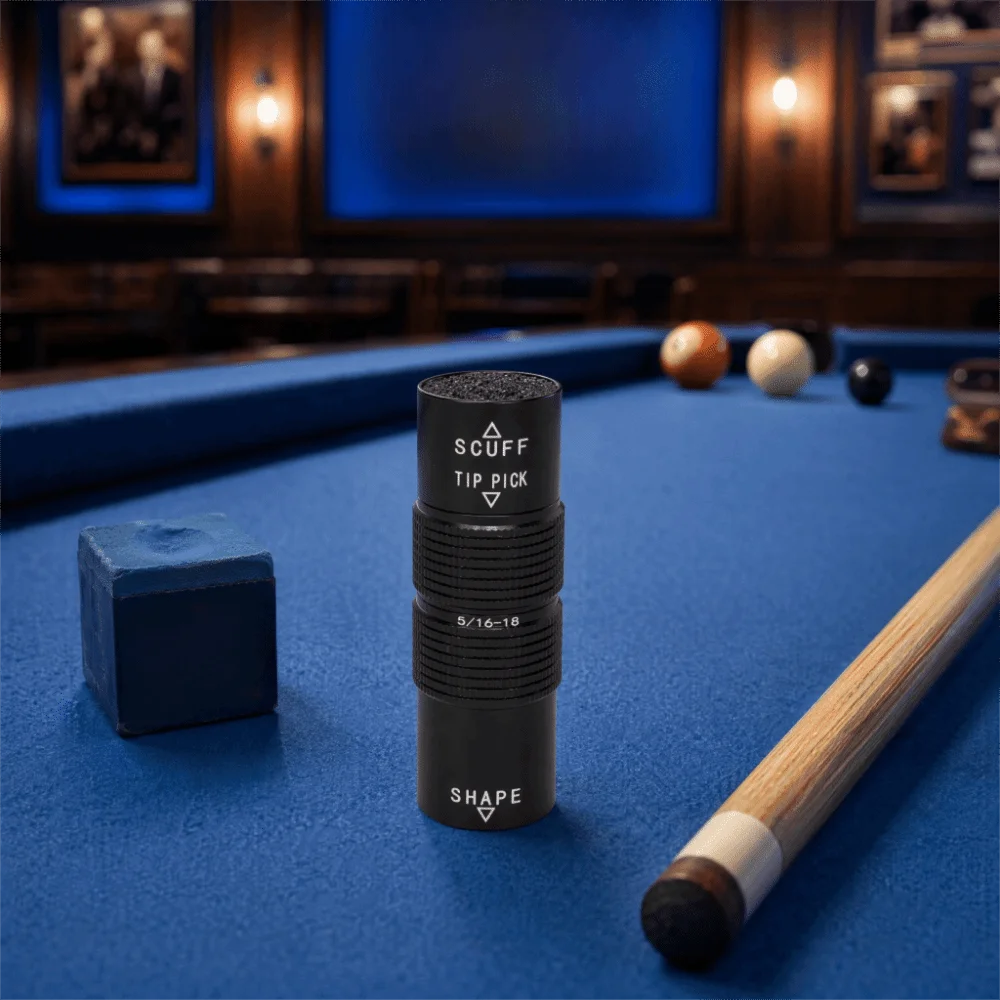 5/6-18 Thread Pool Cue Care Tip Compact Textured Grip Multi-Function Billiard Cue Tip Aluminum Alloy Billiard Pool Cue Tip