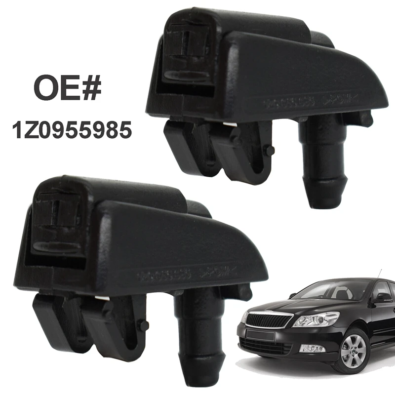 หัวฉีดกระจกหน้ารถเจ็ท1Z0955985 2ชิ้นสำหรับ Skoda Octavia 2004-2015