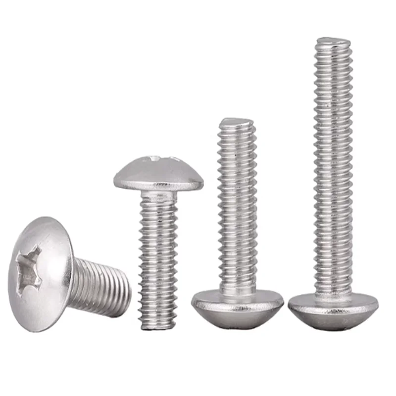 10/50 Pcs Parts M2.5 M3 M4 M5 M6 304 A2-70 Stainless Steel Jisb1111 Phillips Braguero Flat Head Large Round Cross Bolt L=3-50 Mm