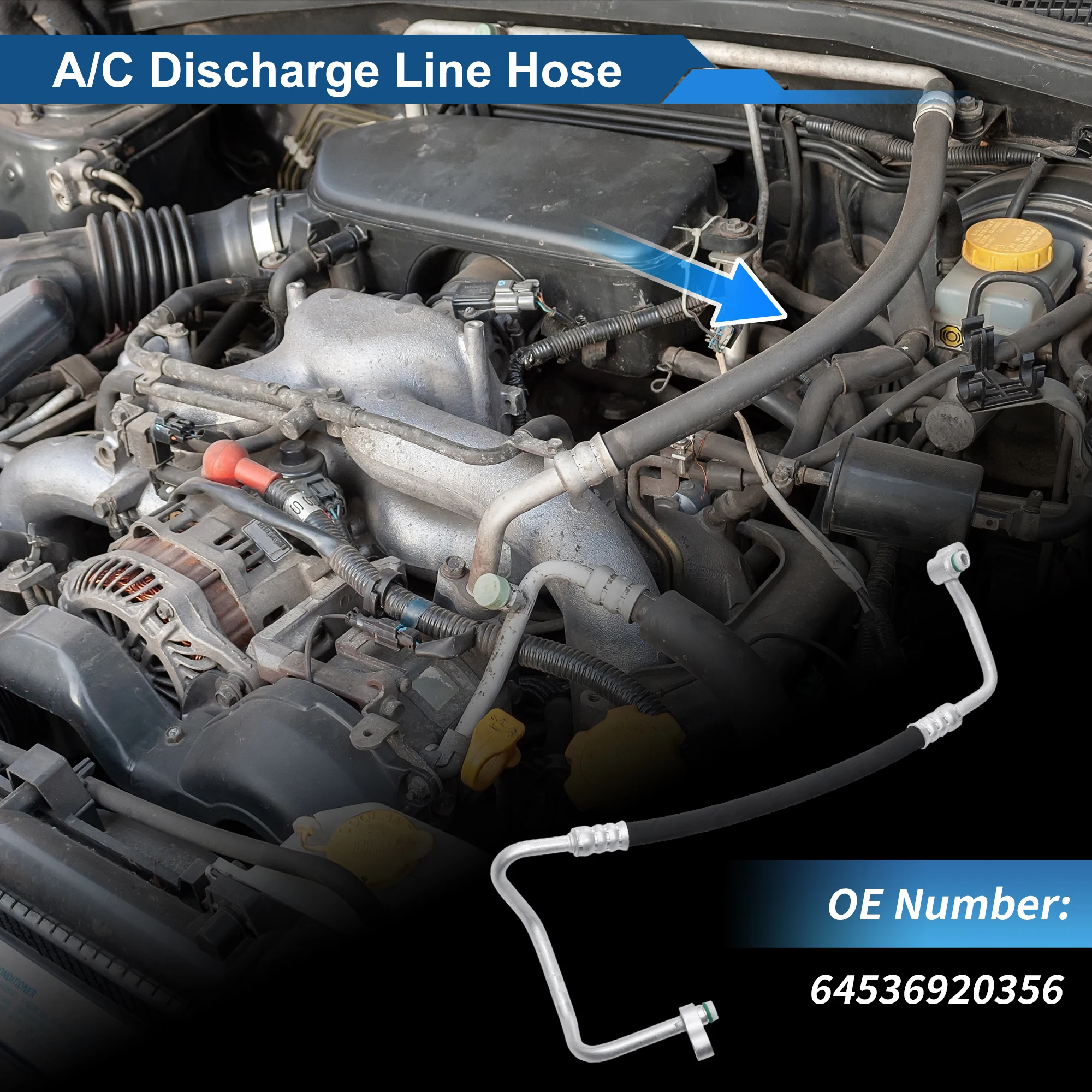 

UXCELL Шланг для жидкости хладагента кондиционера для BMW 525i 2004-2010 No 64536920356