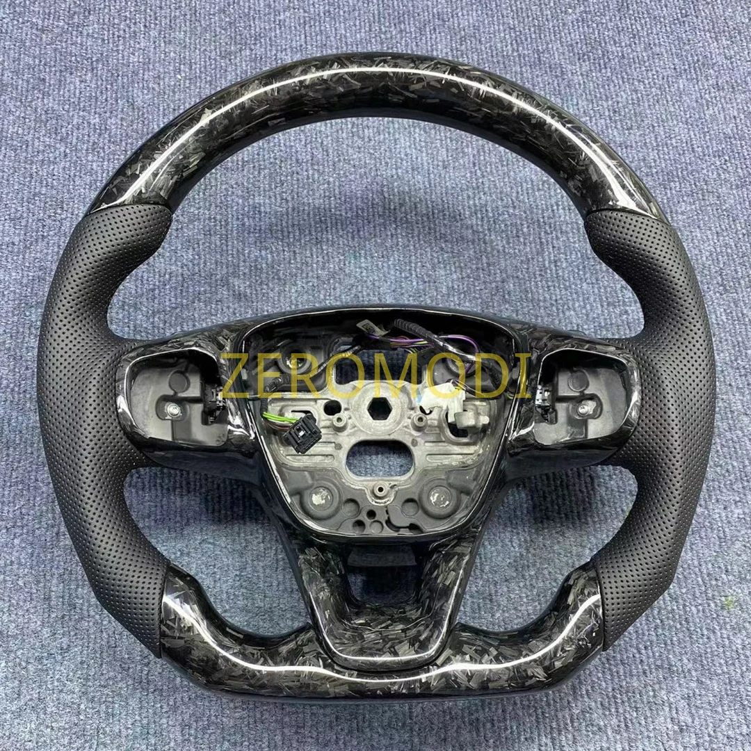 

Кожаный руль с кнопкой из углеродного волокна для Ford Focus MK4 Fiesta ST Mk8, замена (без переключения передач)