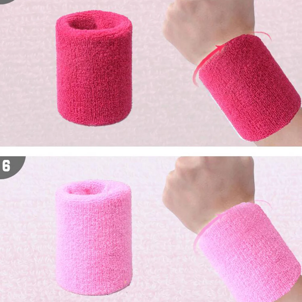 

14 Pcs Wrist Protector Sweatbands Sports Unisex Wristband Athletic Wristbands Solid Color