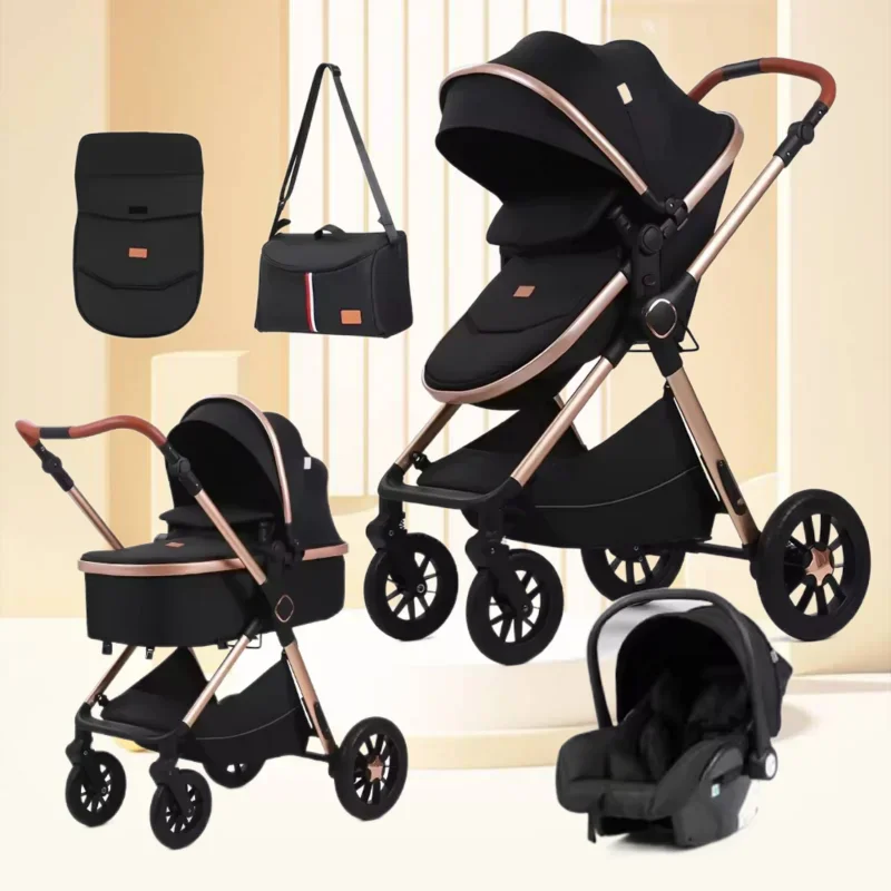 

Coches Para LW. Luxury Carriage Stroller Baby 4 In 1 Kinderwagen Foldable Baby Stroller Pram 3 In 1 With Car Seat