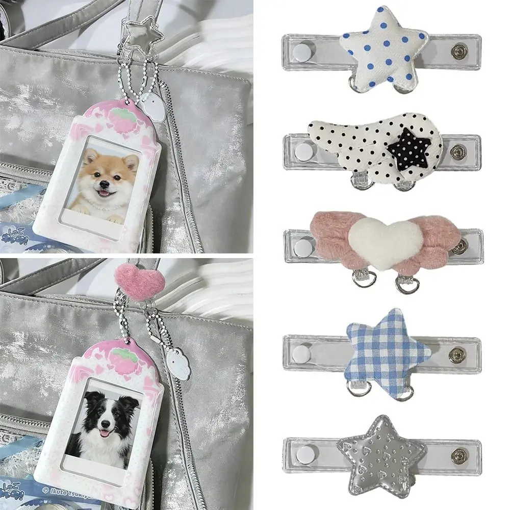 1pc INS Style Transparent Bag Expansion Buckle with Double D-Rings Decorative Bag Strap Extender Bag Charm Holder Handbag