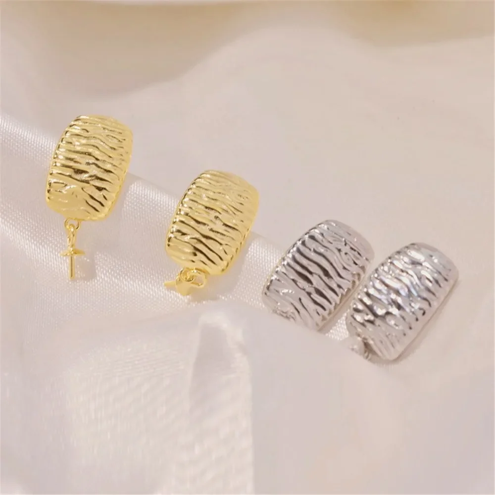 

S925 Sterling Silver Pearl Earring Settings DIY Jewelry Making Supplies Blank Earring Posts for Handcrafted Accessories No Pearl