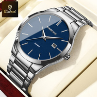BINBOND New Business Men's Watches Luxury Stainless Steel Strap Waterproof Sports Watch Original Top Brand Quartz Watch for Men