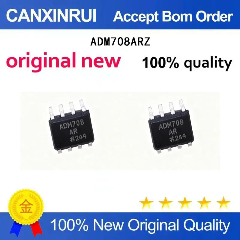 (5-100 Pieces) ADM708ARZ ADM708AR SOP-8 3V voltage microprocessor monitoring circuit IC