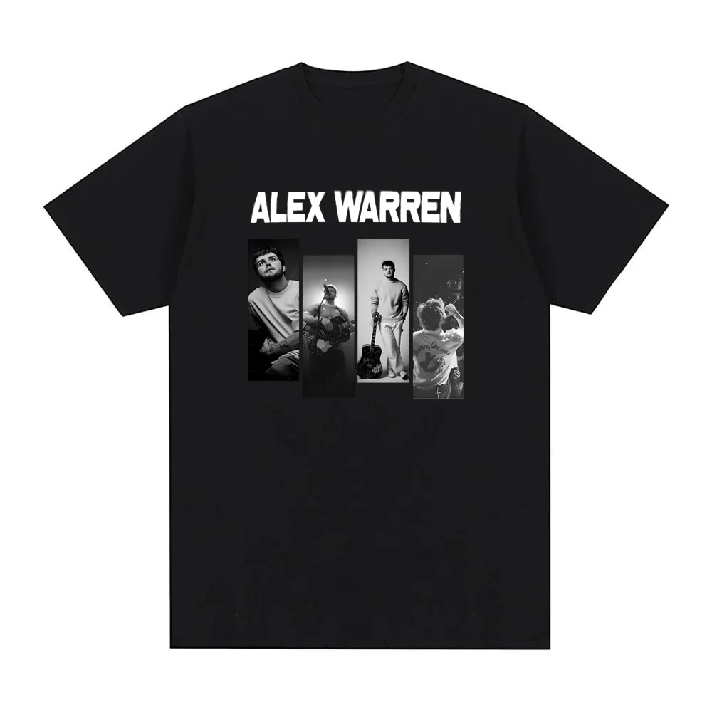 النساء/الرجال عادية 100% القطن التي شيرت أليكس وارن تي شيرت المغني نفس النمط للجنسين الصيف تي شيرت كم الجولة الرقبة مريحة تيز #1