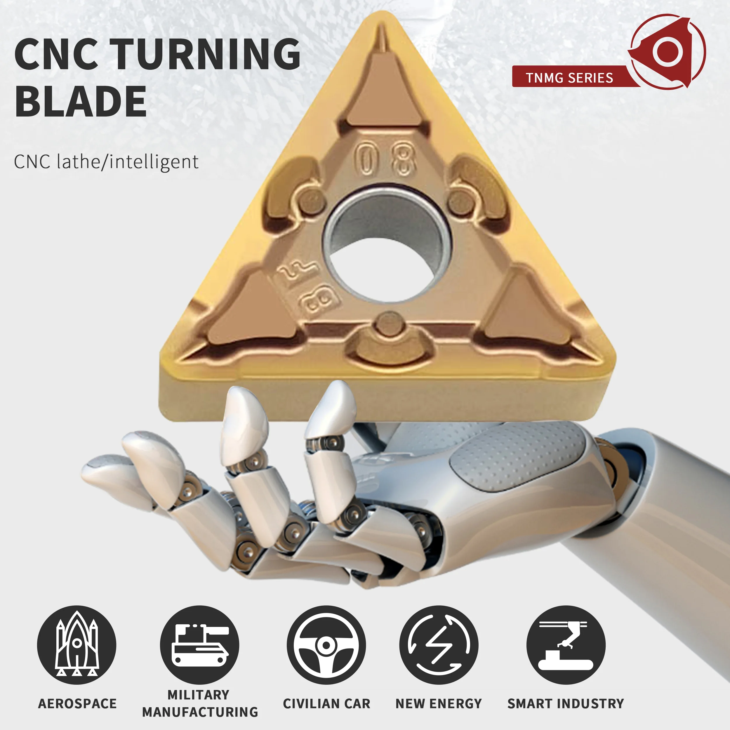 CNC Lathe Tools Cutting Insert TNMG160408-BM BF TNMG160404-BF BM HS7225 High Quality Cutter External Turning Carbide Alloy Blade