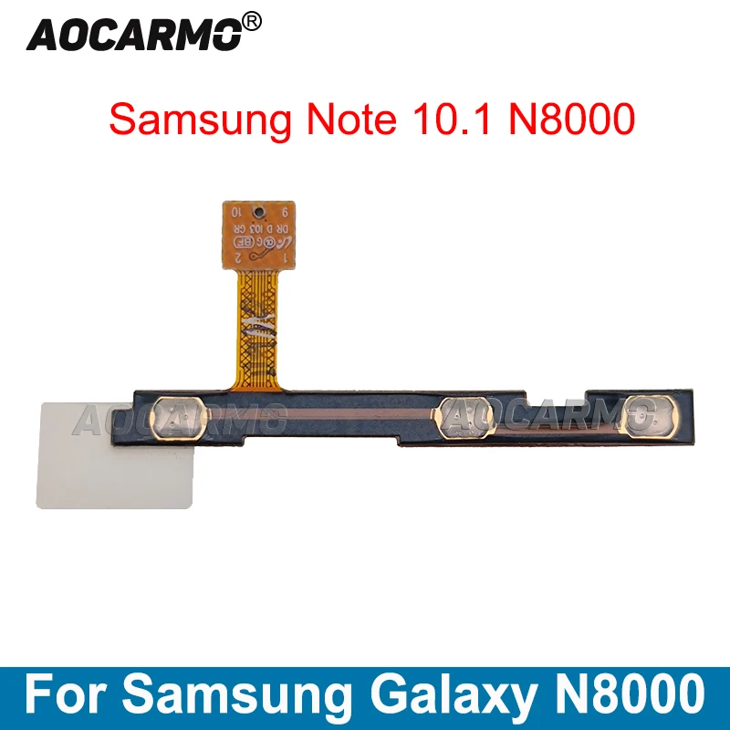 Aocarmo For Samsung Galaxy Note 10.1 N8000 Power On Off + Volume Button Flex Cable Replacement Parts