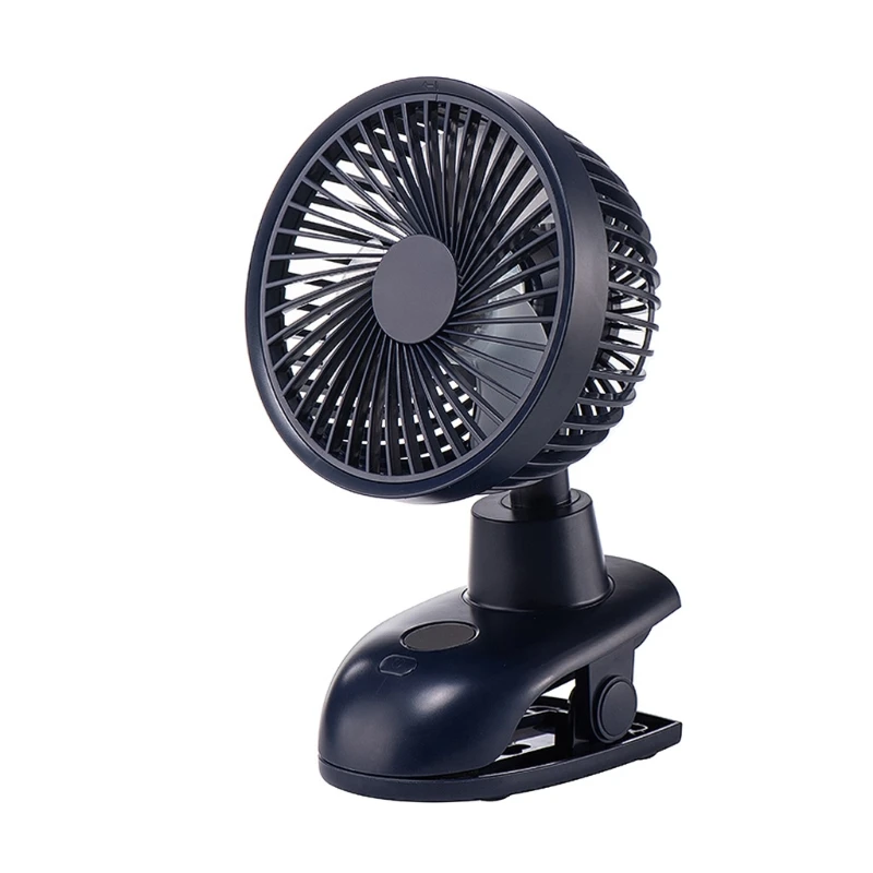 

Portable USB Table Fan Clip On Type Rechargeable Cooling Mini Desk Fan Rotation 4 Speeds Adjustable Clip On Fan