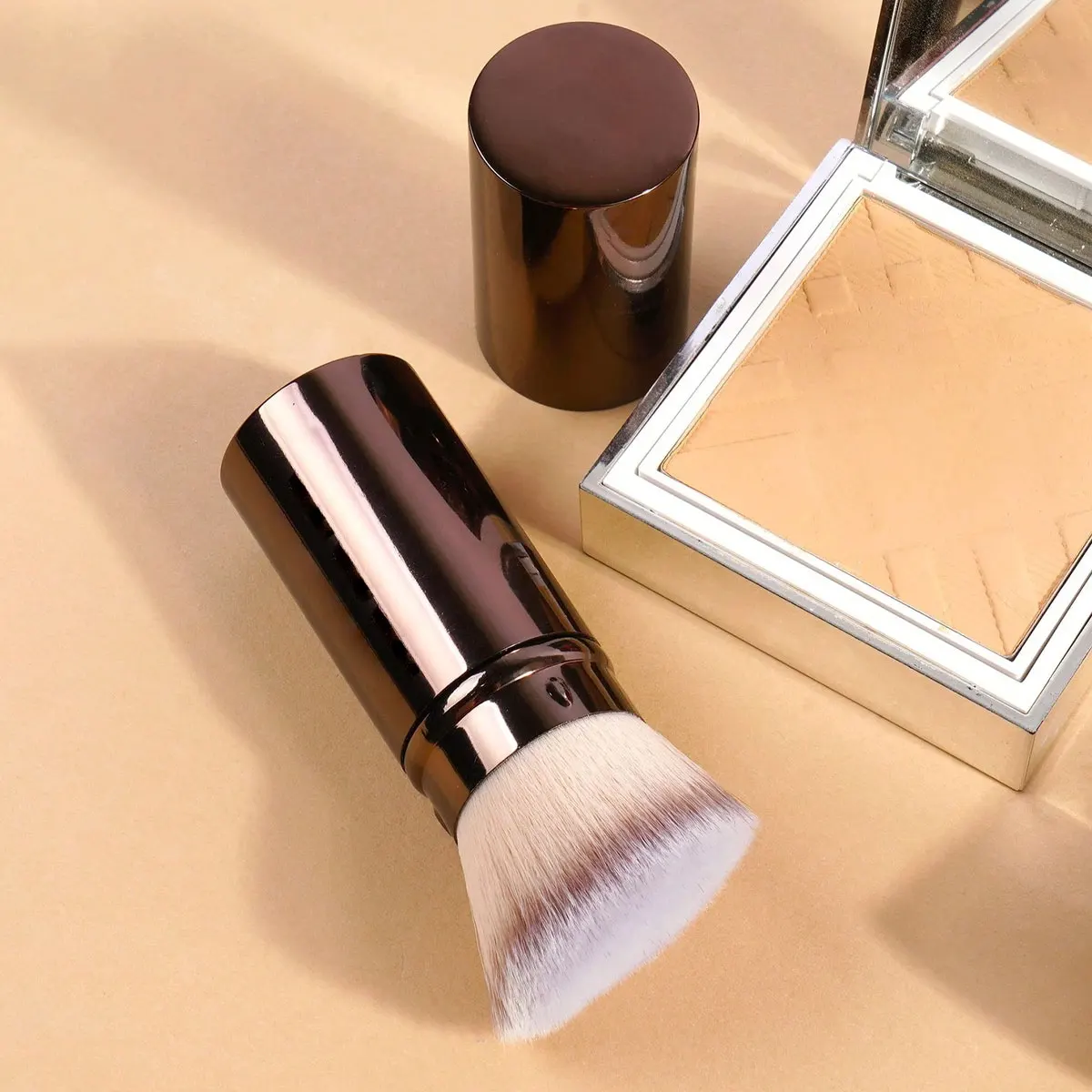1 قطعة فرشاة الوجه المهنية القابلة للسحب فرشاة للمكياج فرشاة أحمر الخدود فرشاة كونتور فرشاة كريم الأساس فرشاة البودرة السائبة الاصطناعية H #5