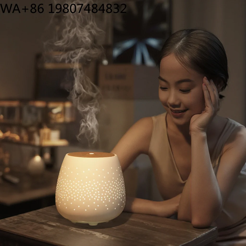 Starry Sky Projection Fragrance Nebulizer Multifunctional Waterless Scent Diffuser Night Light Built In Relax Sound Healthcare view 6