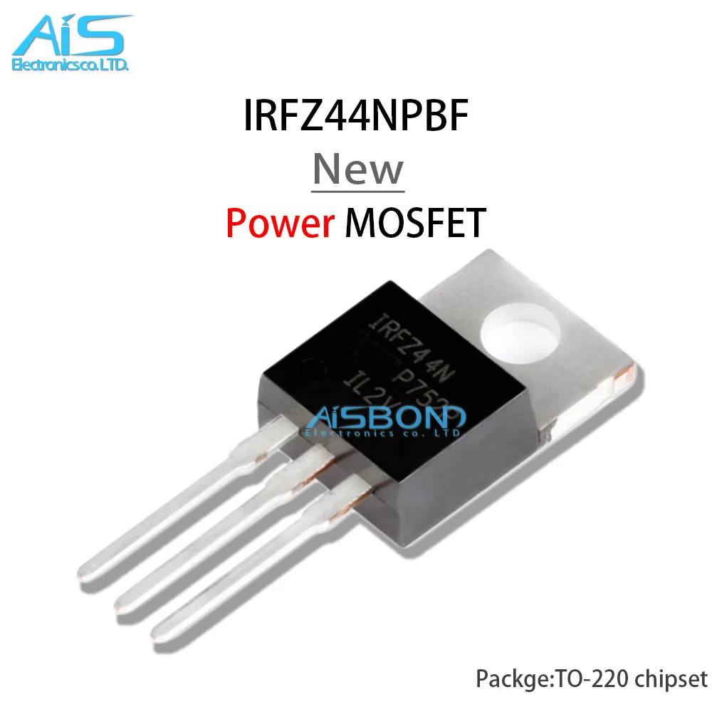 Transistor MOSFET TO-220 Power MOSFET 49A 55V, transistores de efecto de campo, IRFZ44NPBF, IRFZ44N, IRFZ44, 10 unidades por lote