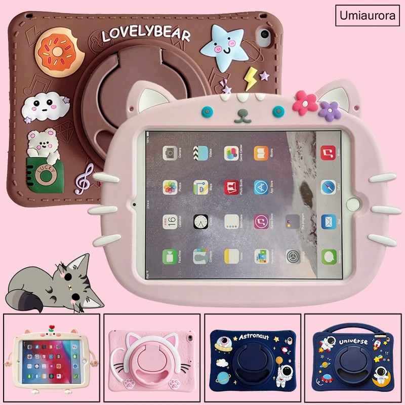 For Huawei Honor Pad 8 X8 Pro X9 11.5 MatePad 11 2023 SE 10.4 T10 T10S T5 10 inch Tablet Case Cartoon Kids Silicone Stand Cover