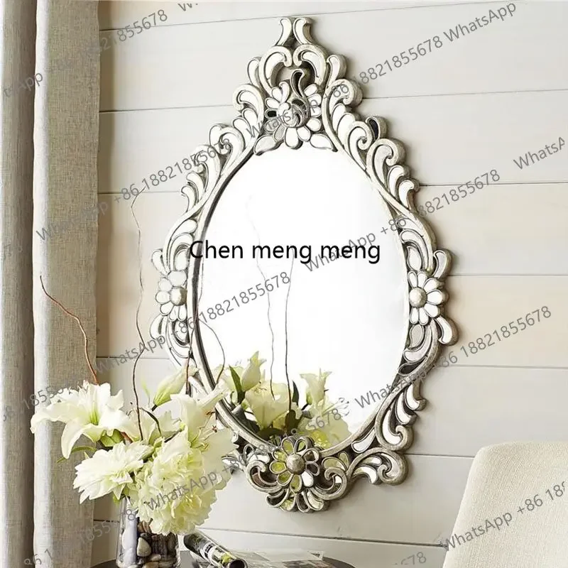 R Art decorative mirror entrance, makeup, bathroom mirror model room wall decoration hanging  new decorative mirror