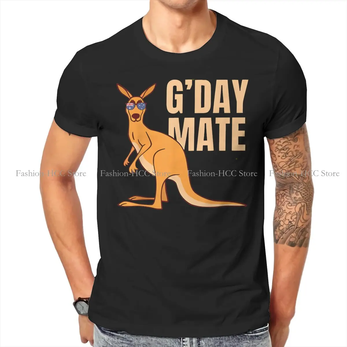 G'day Harajuku TShirt Australian Kangaroo Creative Tops Comfortable T Shirt Men Short Sleeve Unique Gift Clothes