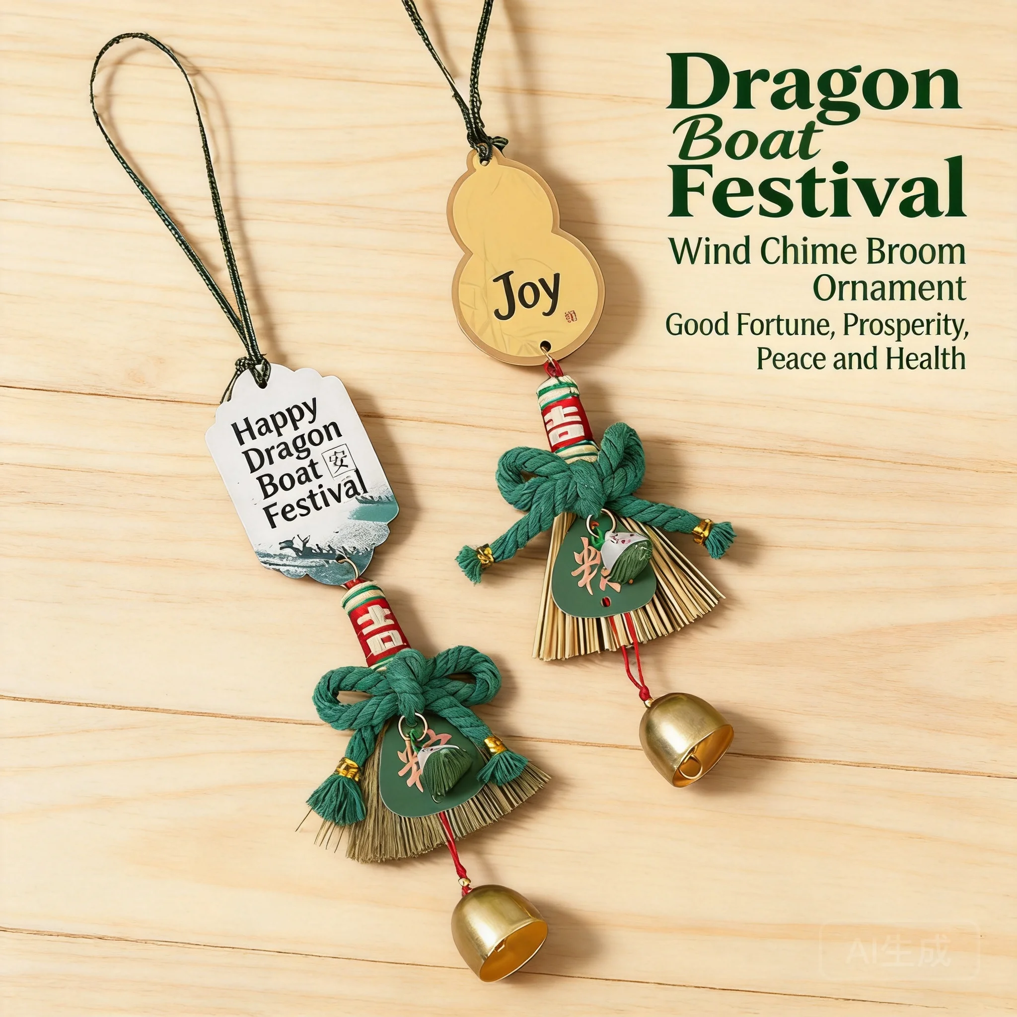 Handmade Bamboo Woven Hanging Ornament 2026 Chinese Style Dragon Boat Festival For Car Home Indoor Holiday Decoration Pendant