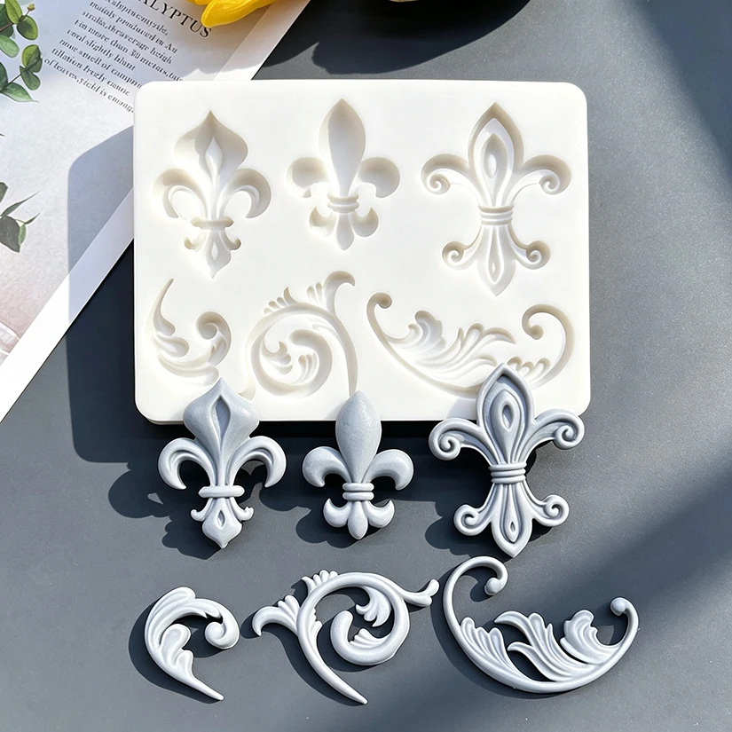 Barock Relief Silikon Sugarcraft Schokolade Cupcake Backform Harz Werkzeuge Fondant Kuchen Dekorieren Werkzeuge