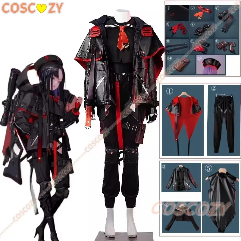 Eunhwa Cosplay Game NIKKE Costume Fashion Sweet Combat Uniforms Unisex Halloween Party Role Play Clothing Jumpsuit Stocking Set