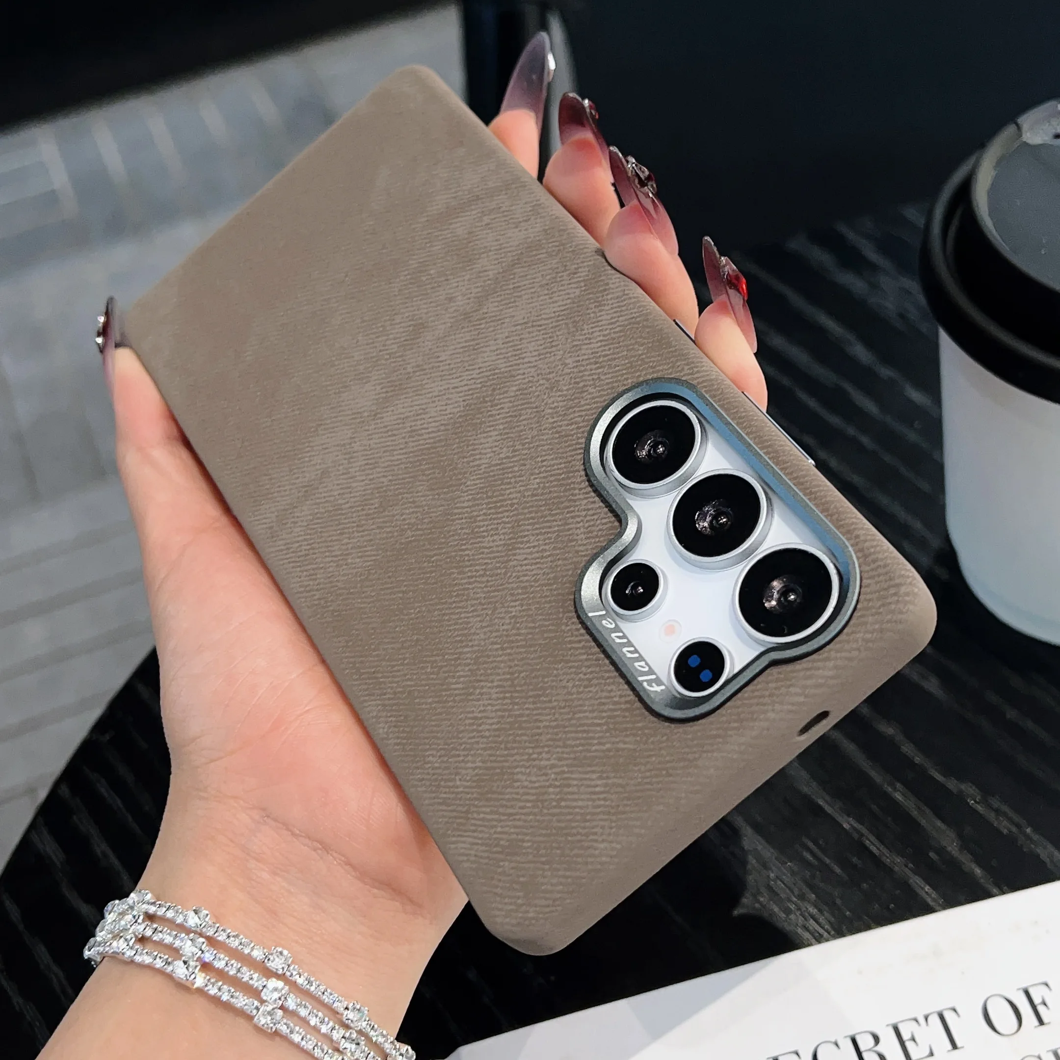 

For Samsung Galaxy S23 S24 S25 Ultra S25 Plus Strong Magnetic Fiber Leather Case For MagSafe Wireless Charge Shockproof Cover