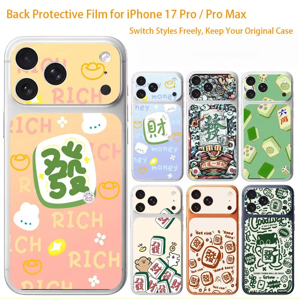 

Wealth rolls in Premium Skin Wrap for iPhone 17 Pro/Max, Back Frame Camera Protective Decal (Not Case)