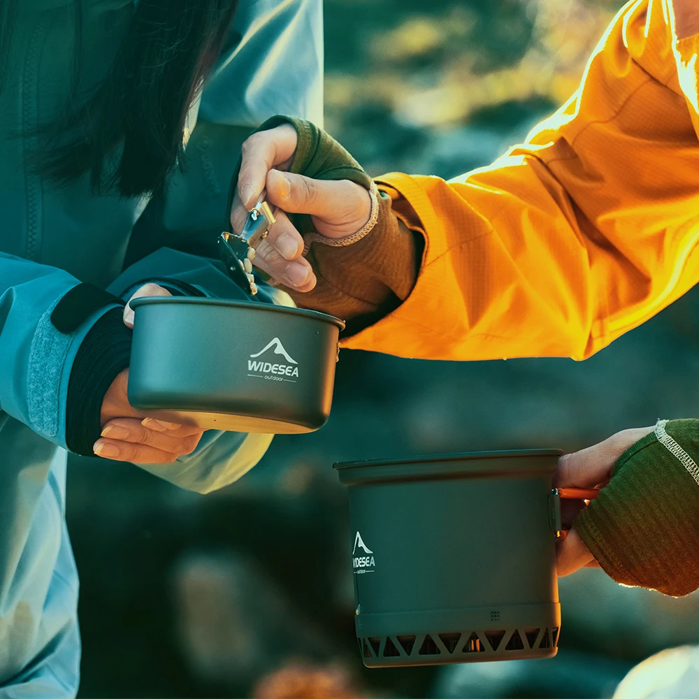 Outdoor Camping Cookware Set 1.3L 2.3L 6